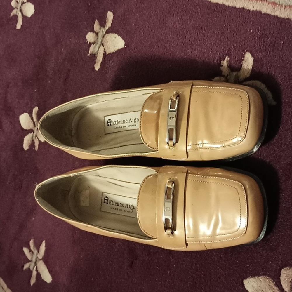 AEtienne Aigner low square heel shoes size 9